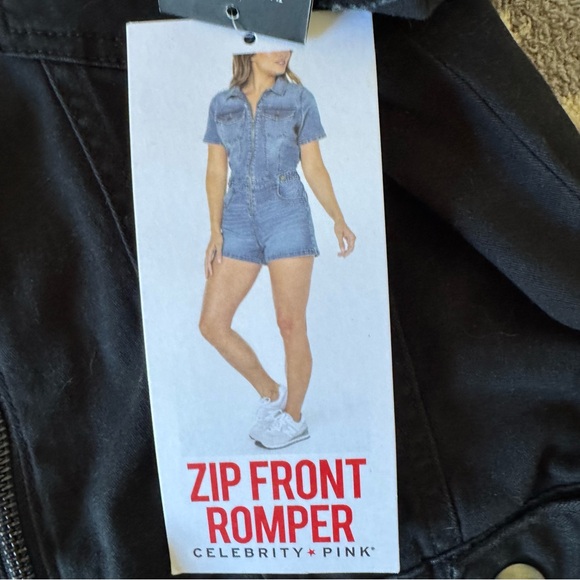 Celebrity Pink Black Romper Size Large - Picture 5 of 8